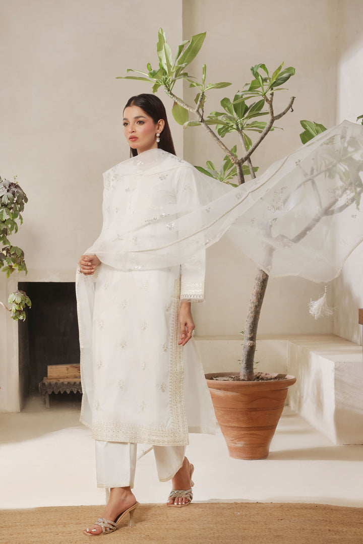 Noor-e-Eid / Ivory | Stitched- 3 Piece Rang Leher 7 # 15