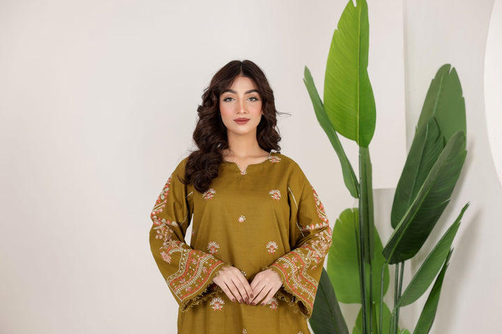 Green Blossom 2-Piece Stitched Suit