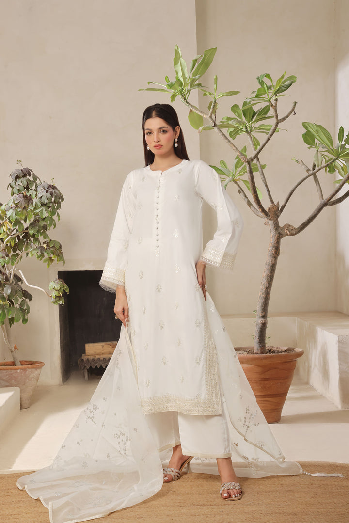 Noor-e-Eid / Ivory | Stitched- 3 Piece Rang Leher 7 # 15