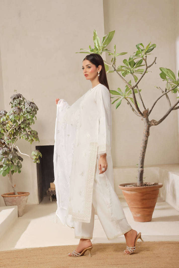 Noor-e-Eid / Ivory | Stitched- 3 Piece Rang Leher 7 # 15