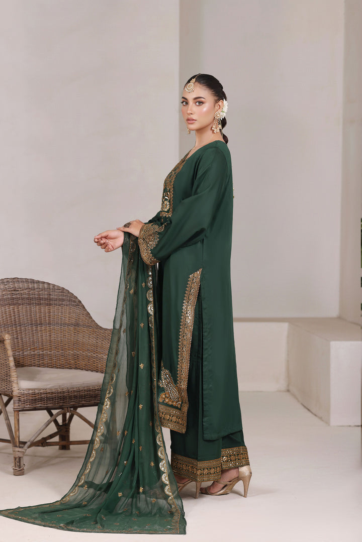 Green Ember 3-Piece Stitched
