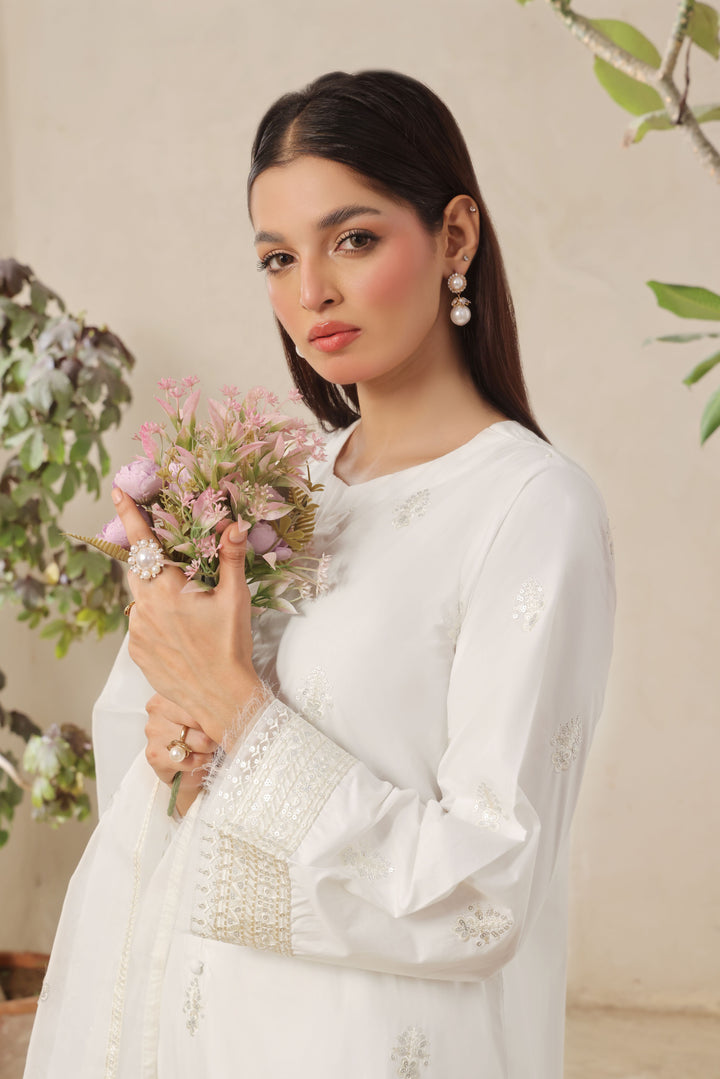 Noor-e-Eid / Ivory | Stitched- 3 Piece Rang Leher 7 # 15