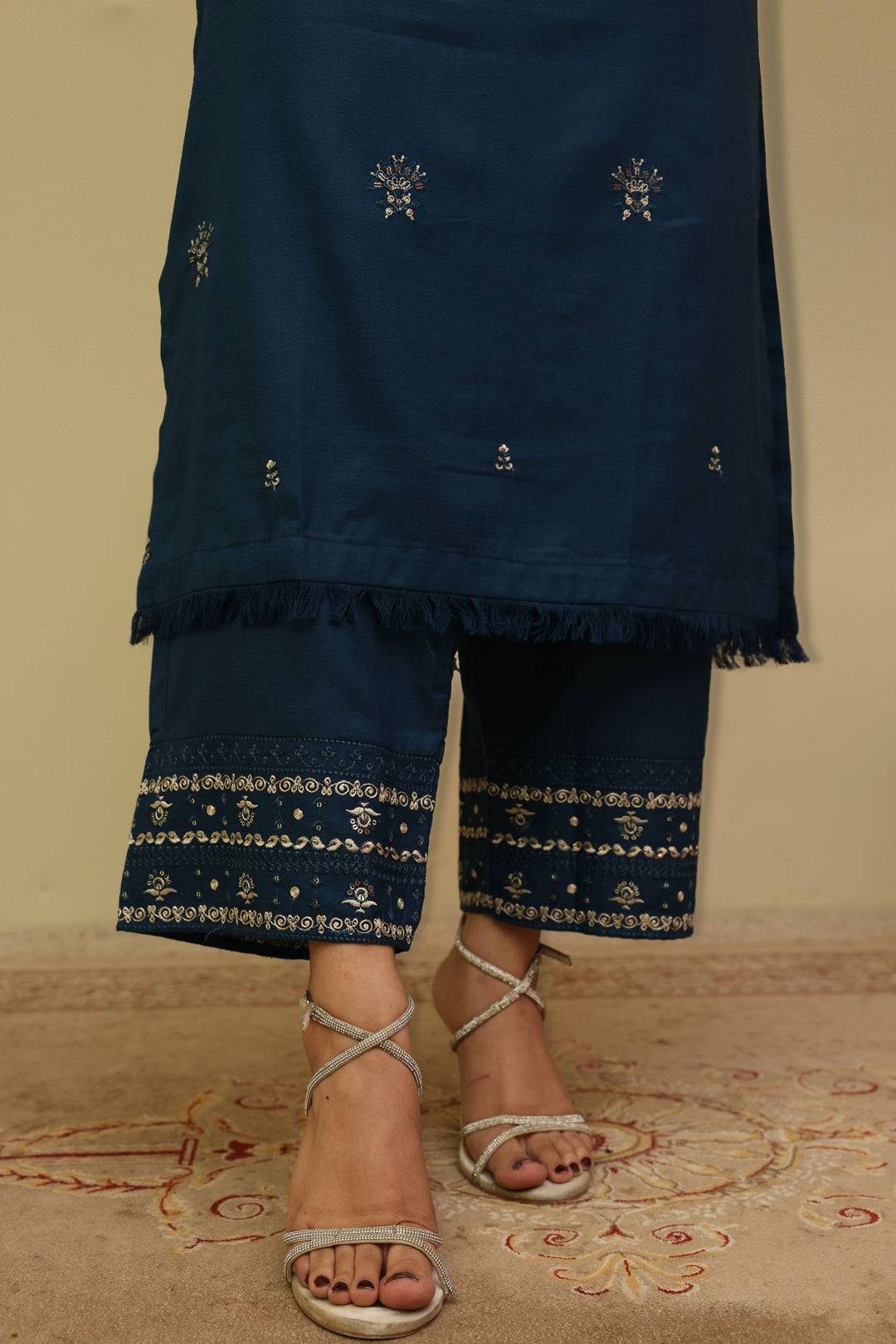 Royal Blue Attire  3-Piece Stitched