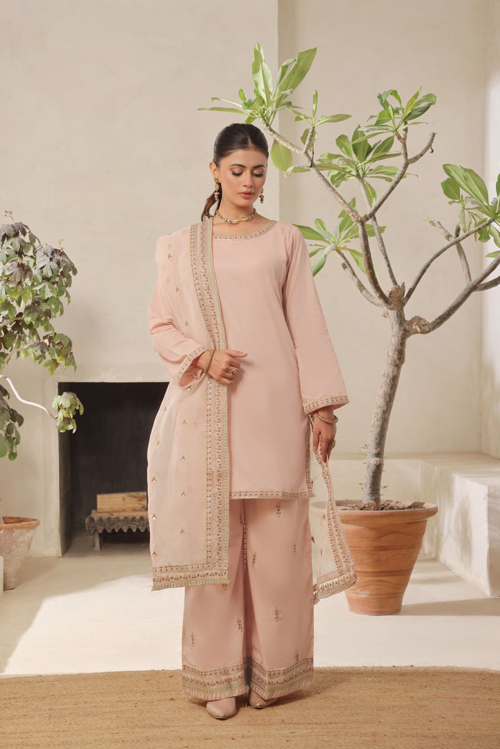 Pink Majesty | 3-Piece Stitched Outfit Full Sleeves