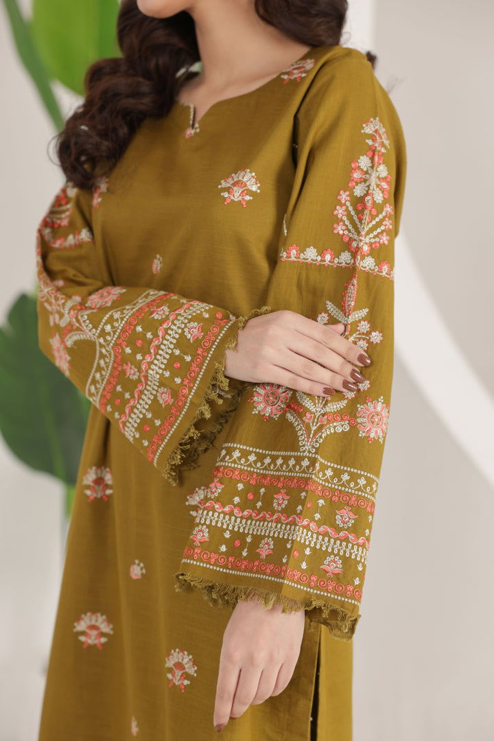 Green Blossom 2-Piece Stitched Suit