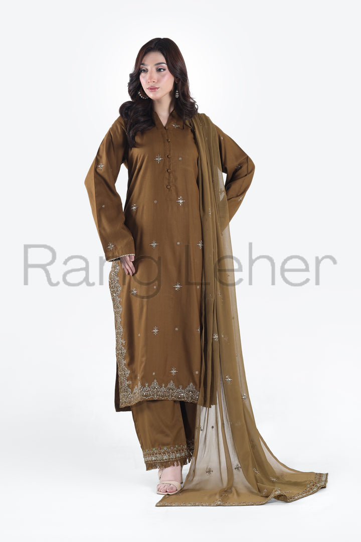 Shaam-e-Hareem 3-Piece Stitched Suit Dhanak