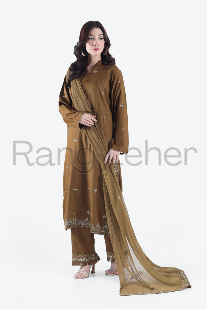 Shaam-e-Hareem 3-Piece Stitched Suit Dhanak