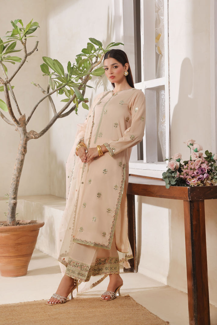 Sand Pink 3-Piece Stitched