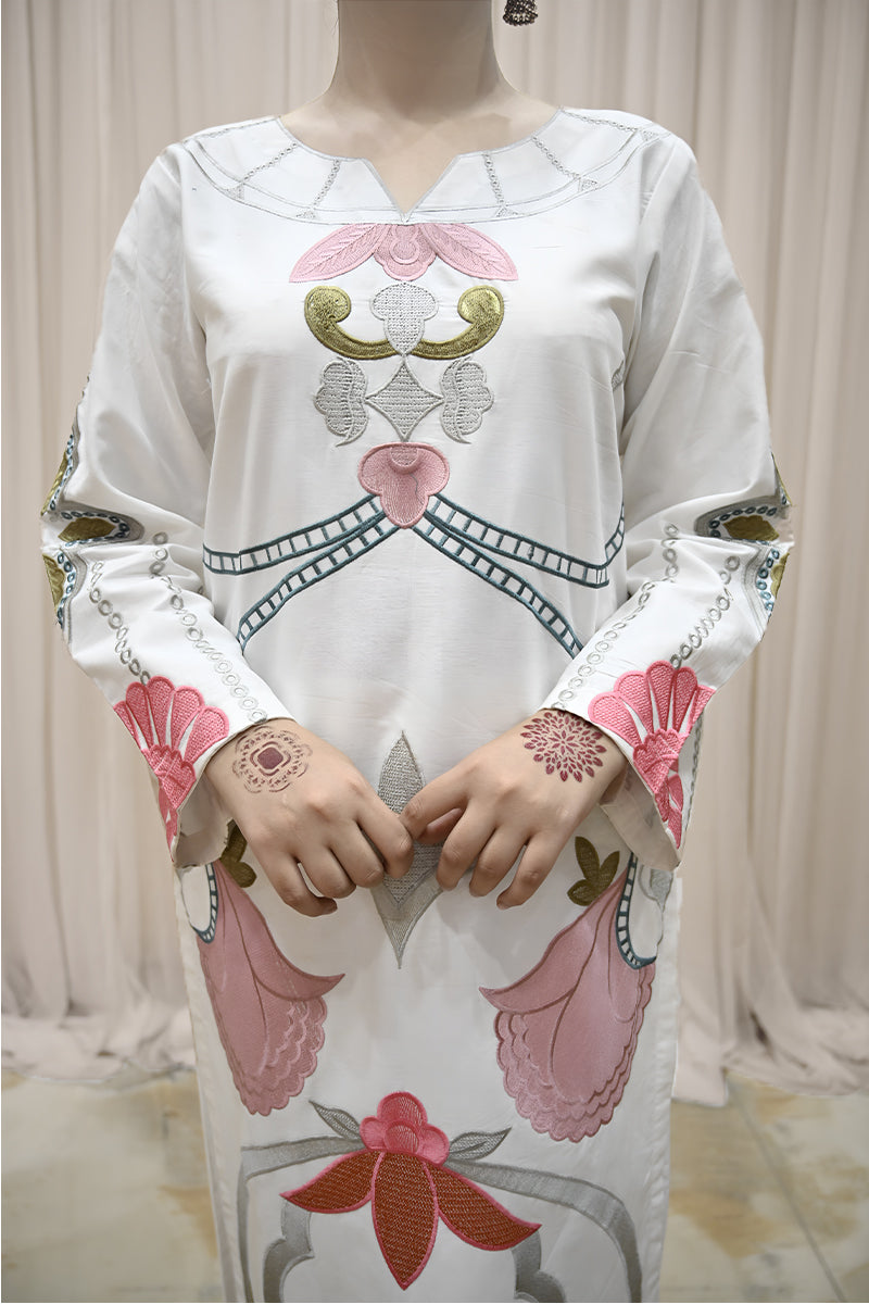White Petals 3-Piece Stitched