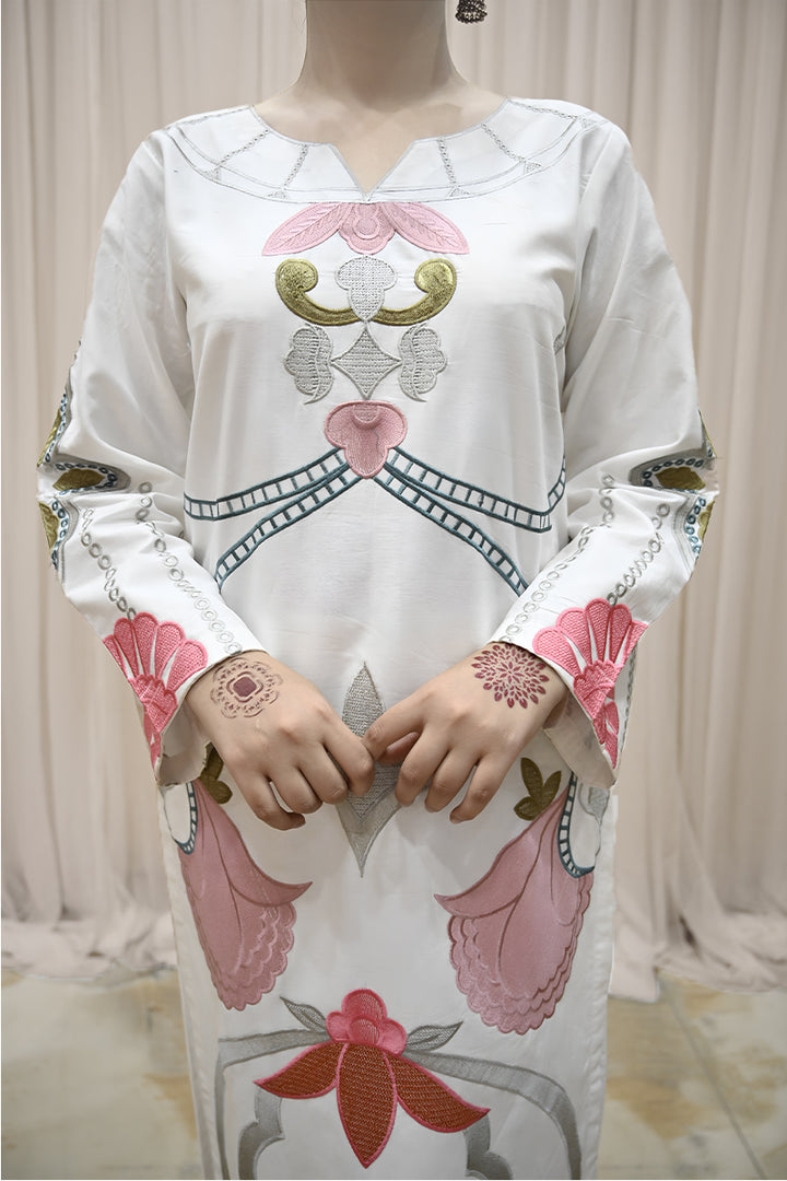 White Petals 3-Piece Stitched