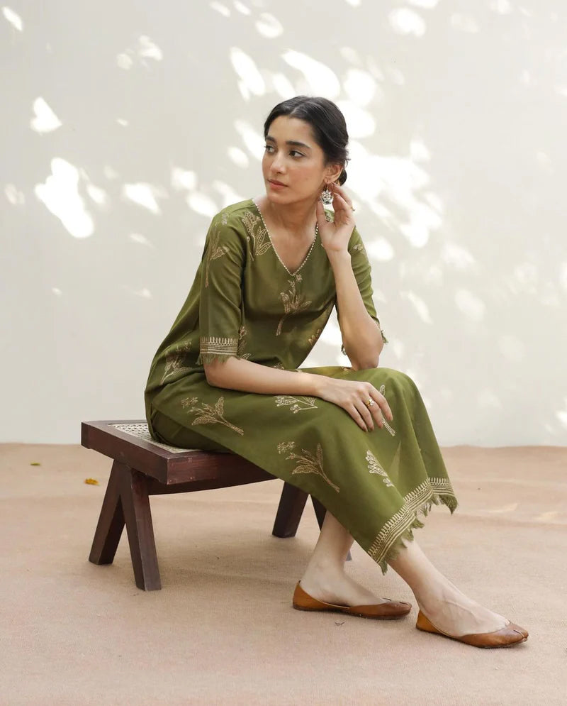 Mint Aura – 2-Piece Dhanak Suit Rang Leher 6 # 13