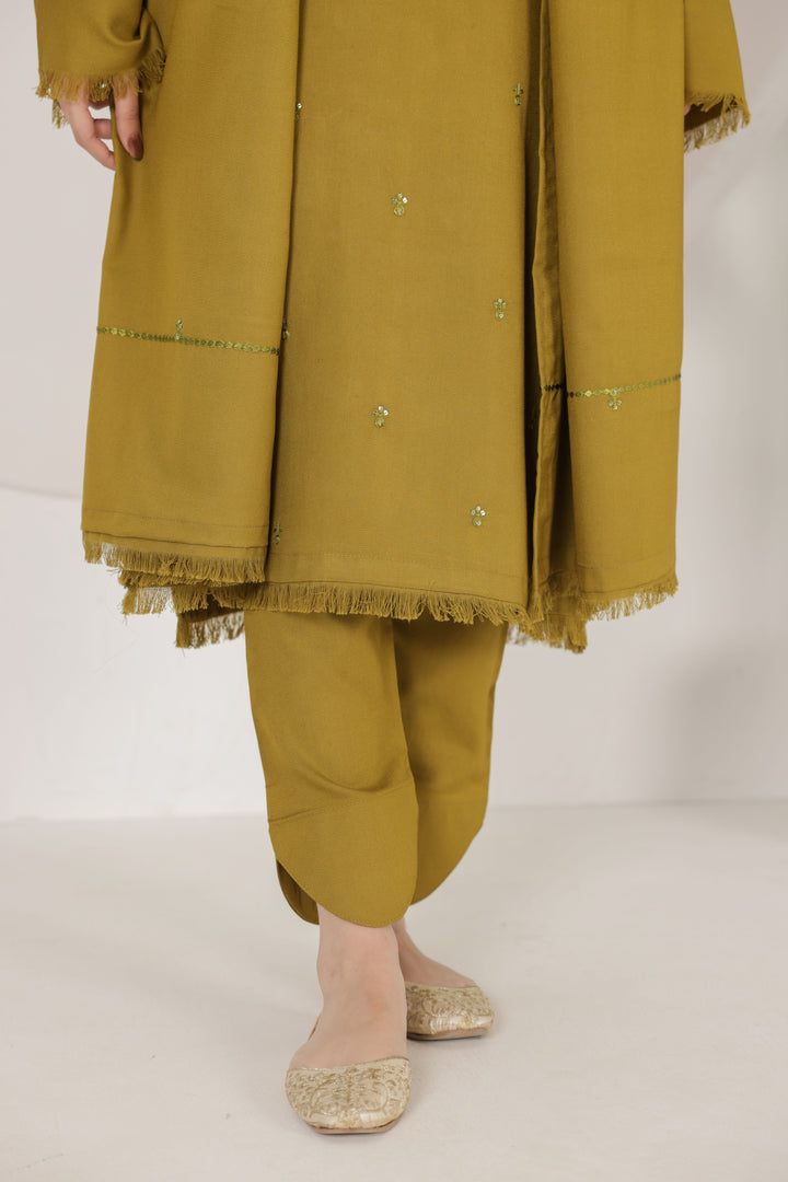 Green Elegance | 3-Piece Stitched Suit Rang Leher 10 # 8