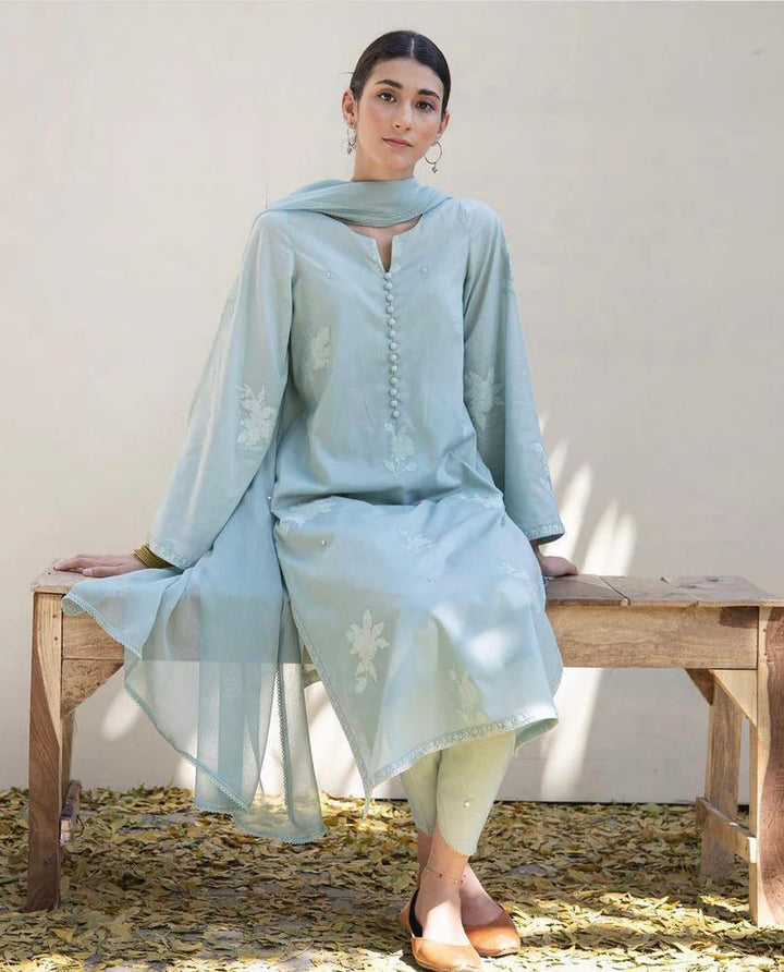 Aquamarine | 3-Piece Stitched Suit Rang Leher 9 # 1