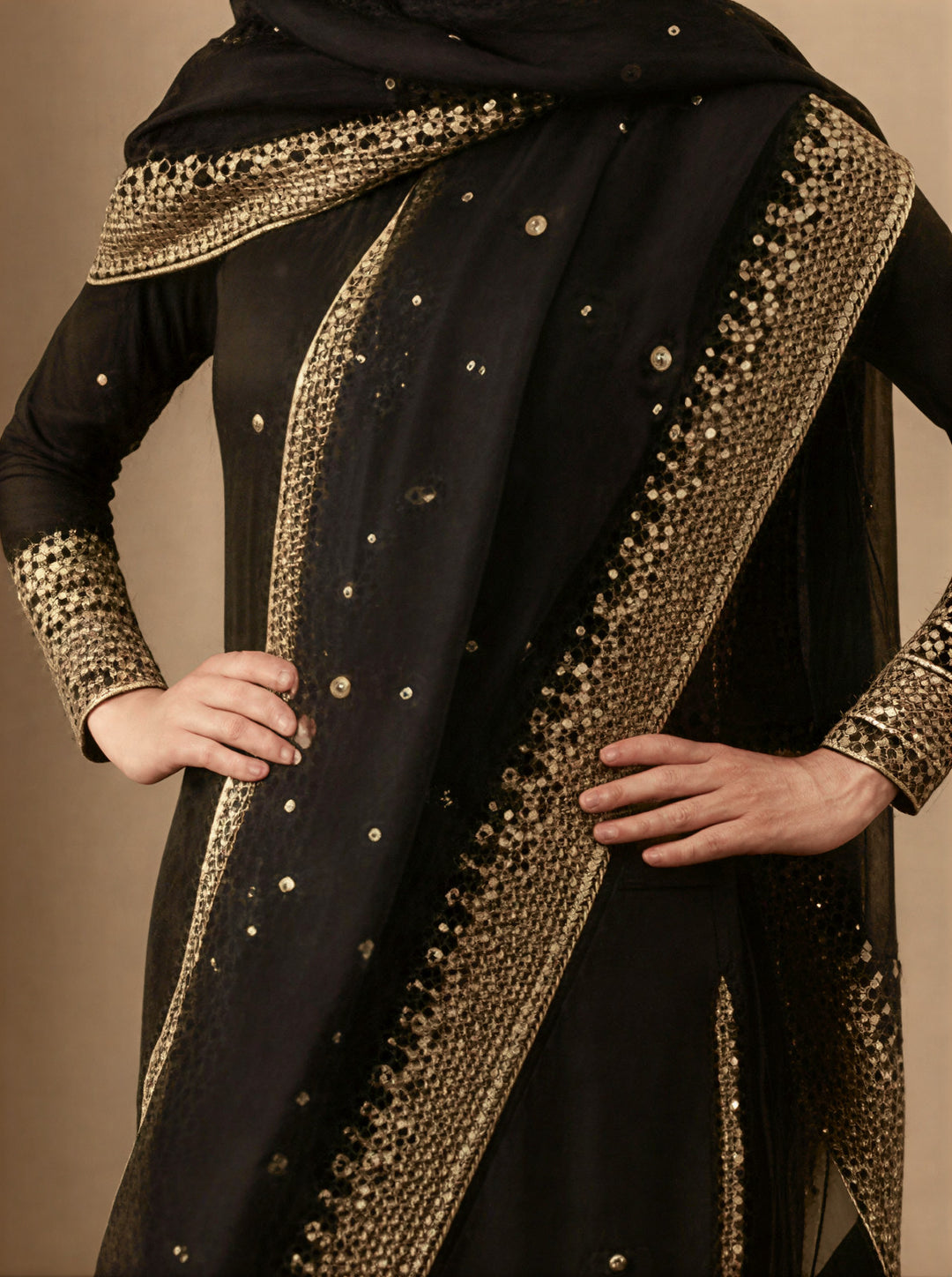 Black Pearl 3-Piece Stitched Suit