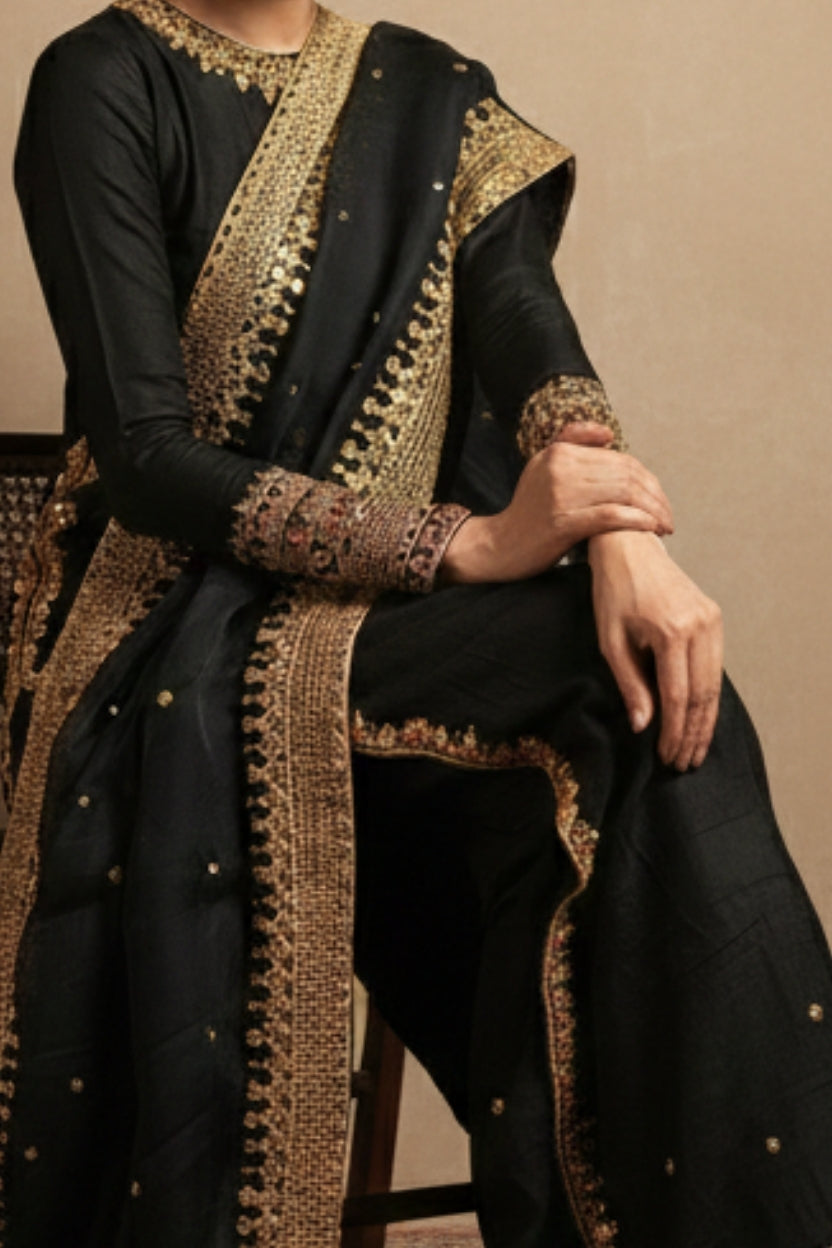 Black Pearl 3-Piece Stitched Suit