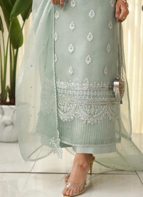 Mint Royale Elegance | 3-Piece Stitched Suit Rang Leher 14 # 14