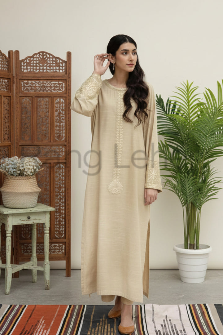 Beige Vogue  2-piece Ready to Wear Khaddar Suit