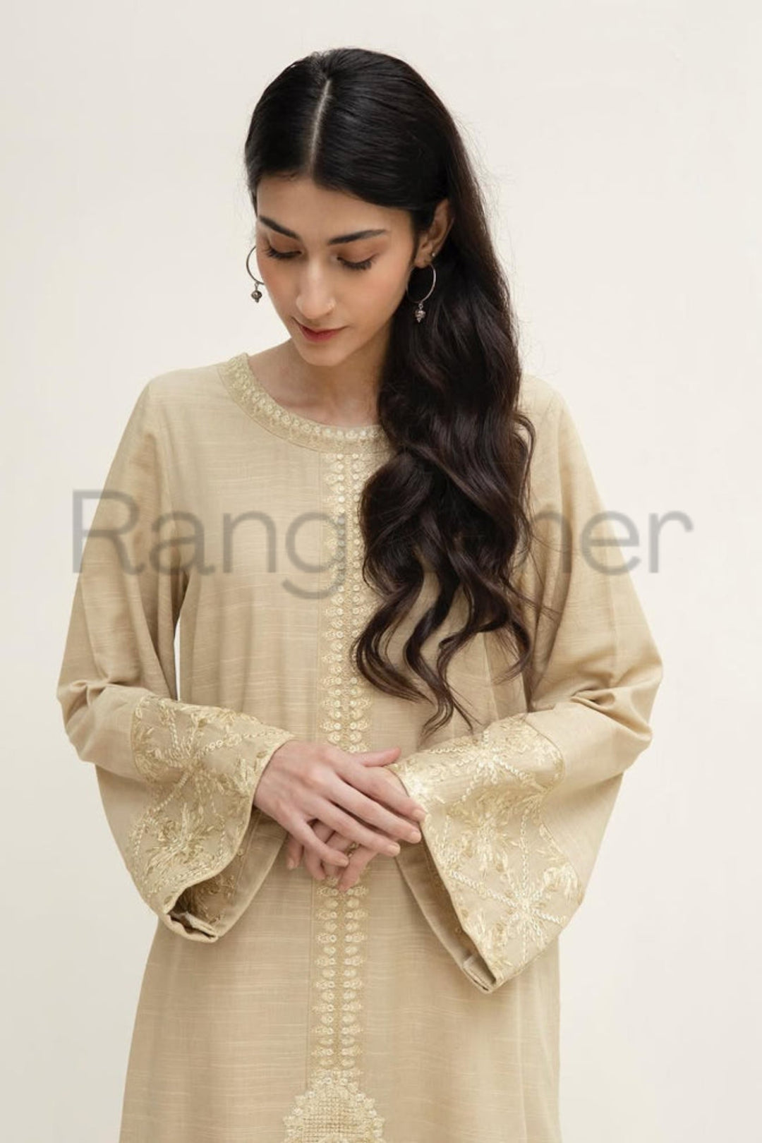 Beige Vogue  2-piece Ready to Wear Khaddar Suit