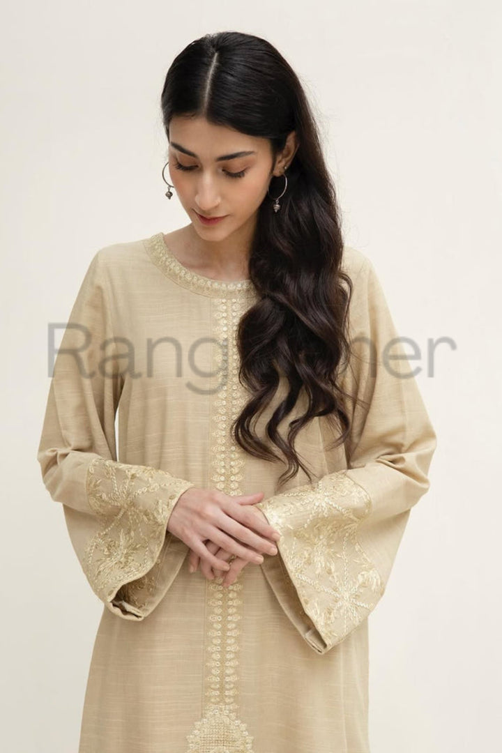 Beige Vogue  2-piece Ready to Wear Khaddar Suit