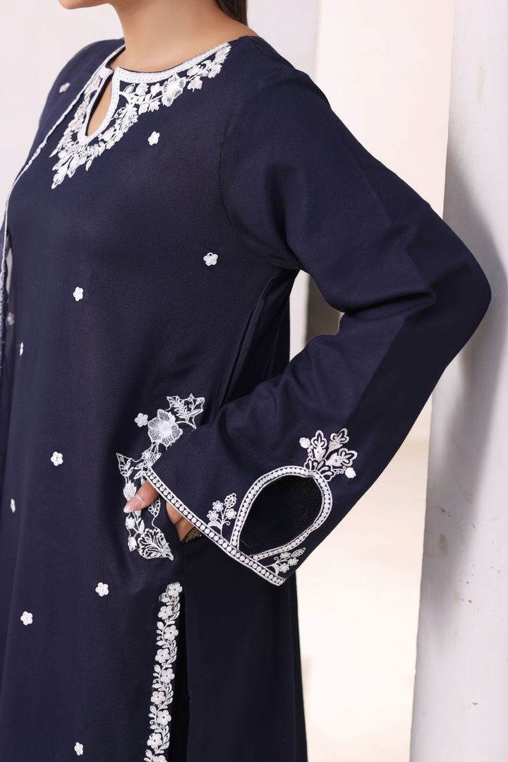Dark Navy Blue 3 Piece Stitched