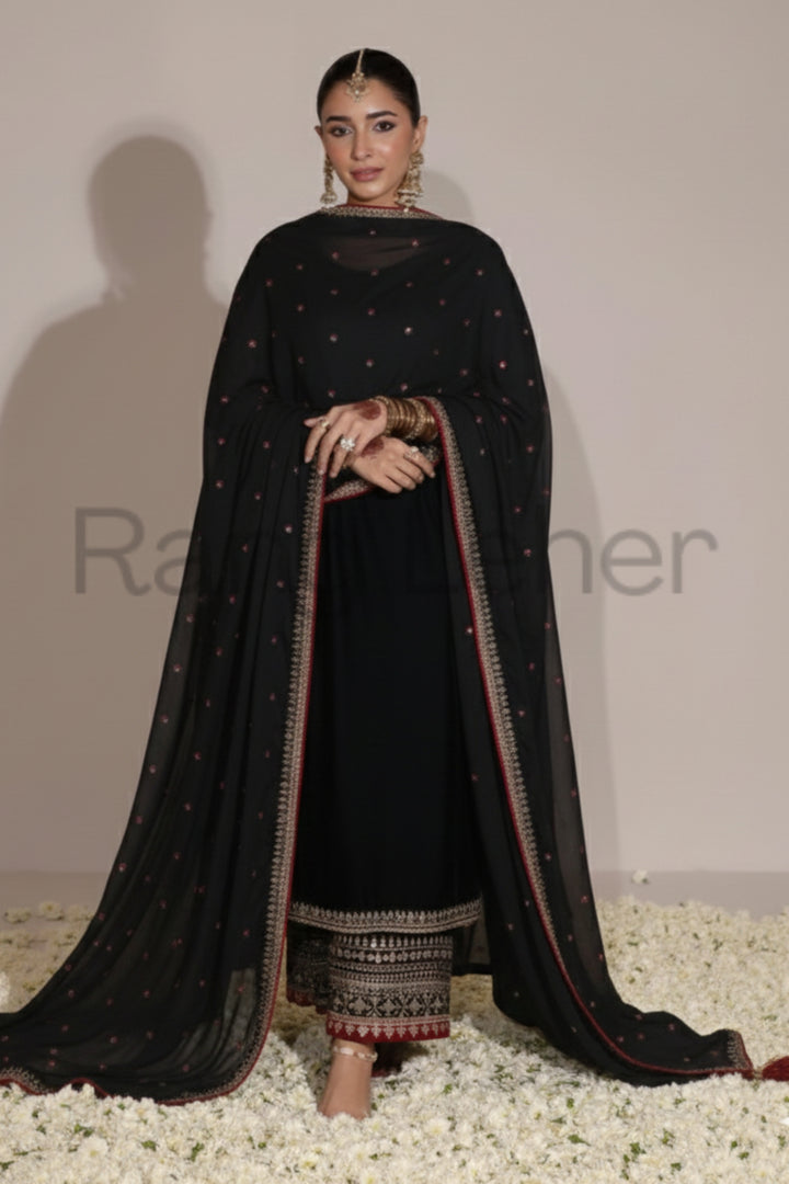 Dark Desire 3 -Piece Stitched Suit