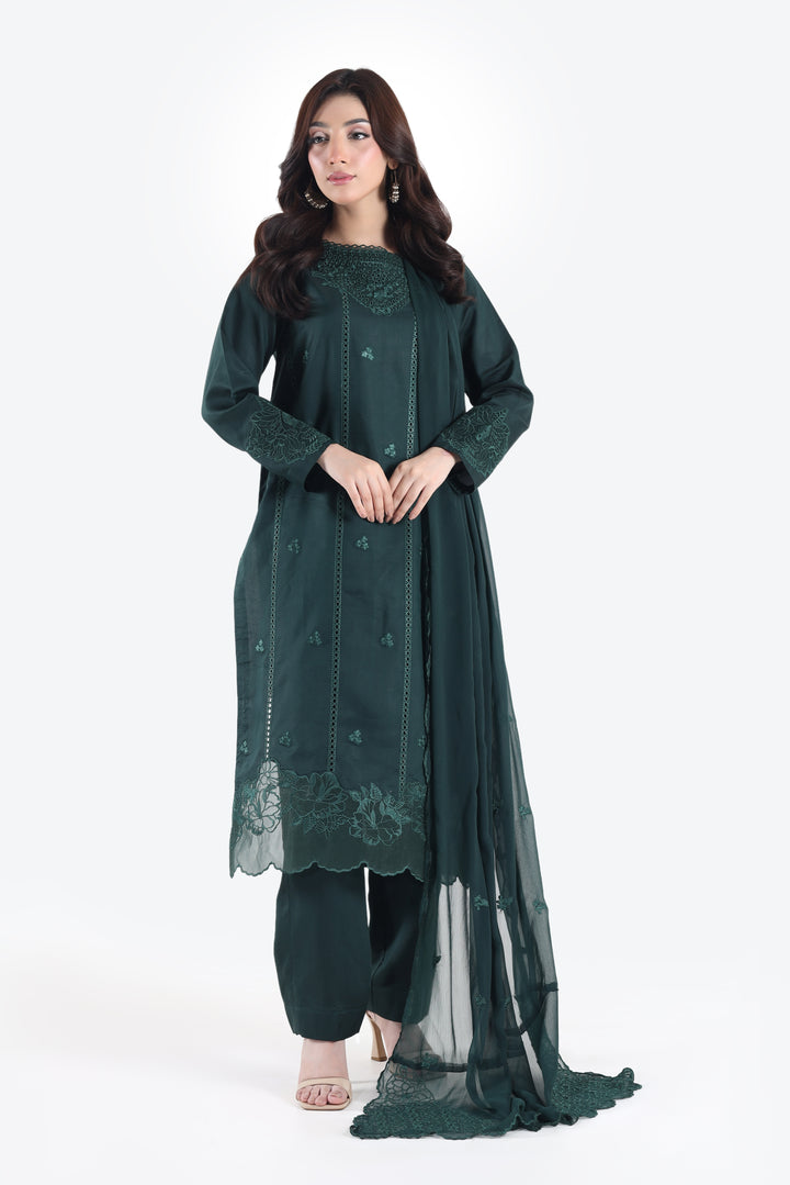 Green Emerald 3-Piece Stitched Suit