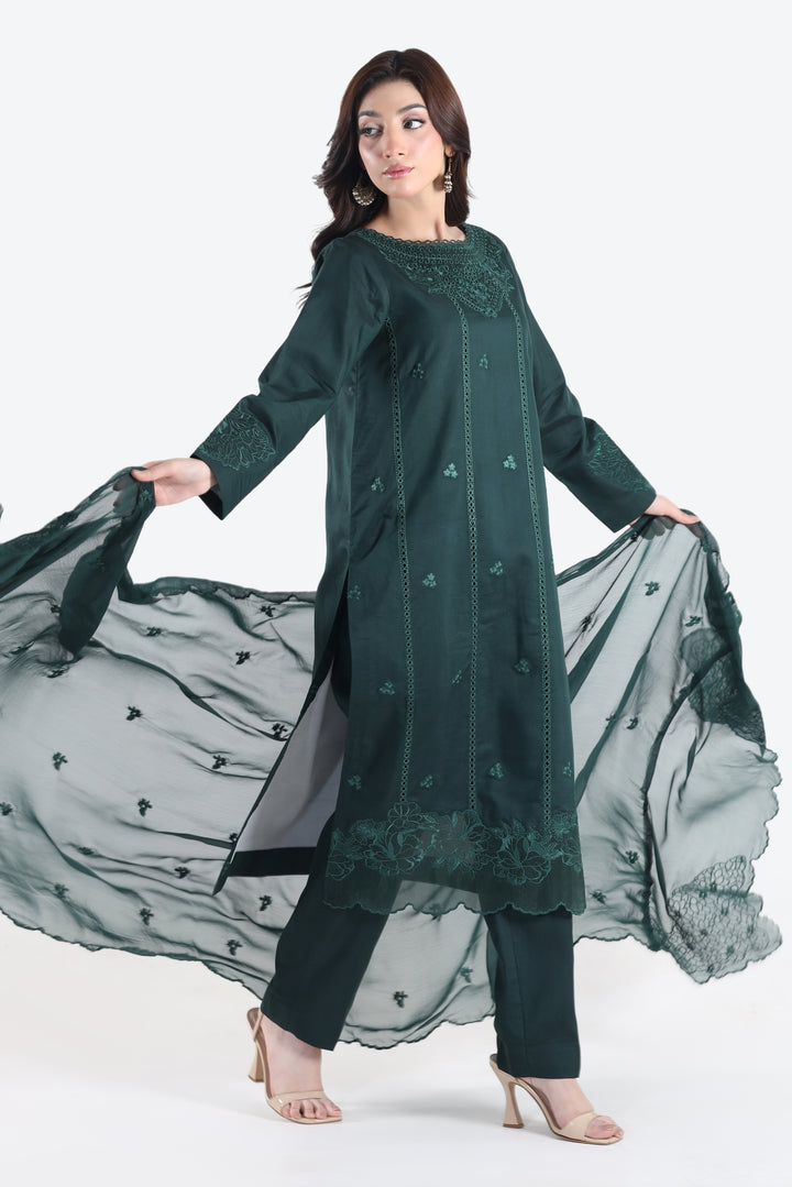 Green Emerald 3-Piece Stitched Suit
