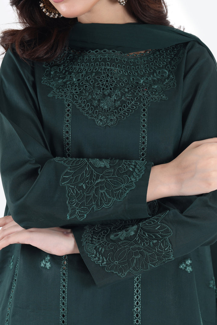 Green Emerald 3-Piece Stitched Suit