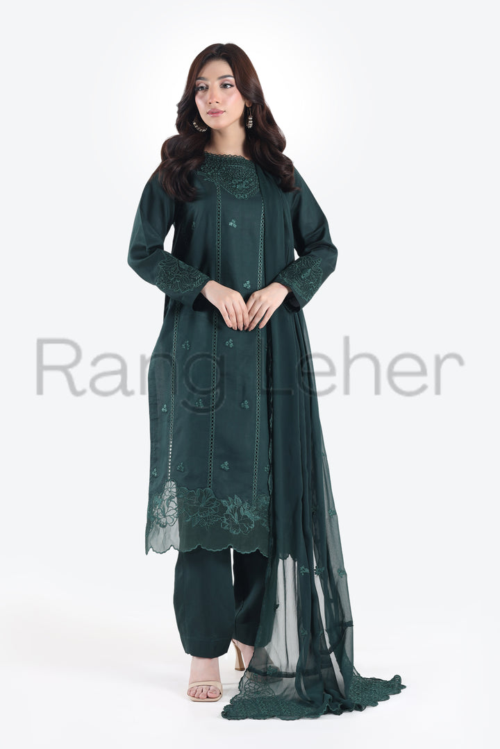 Green Emerald 3-Piece Stitched Suit