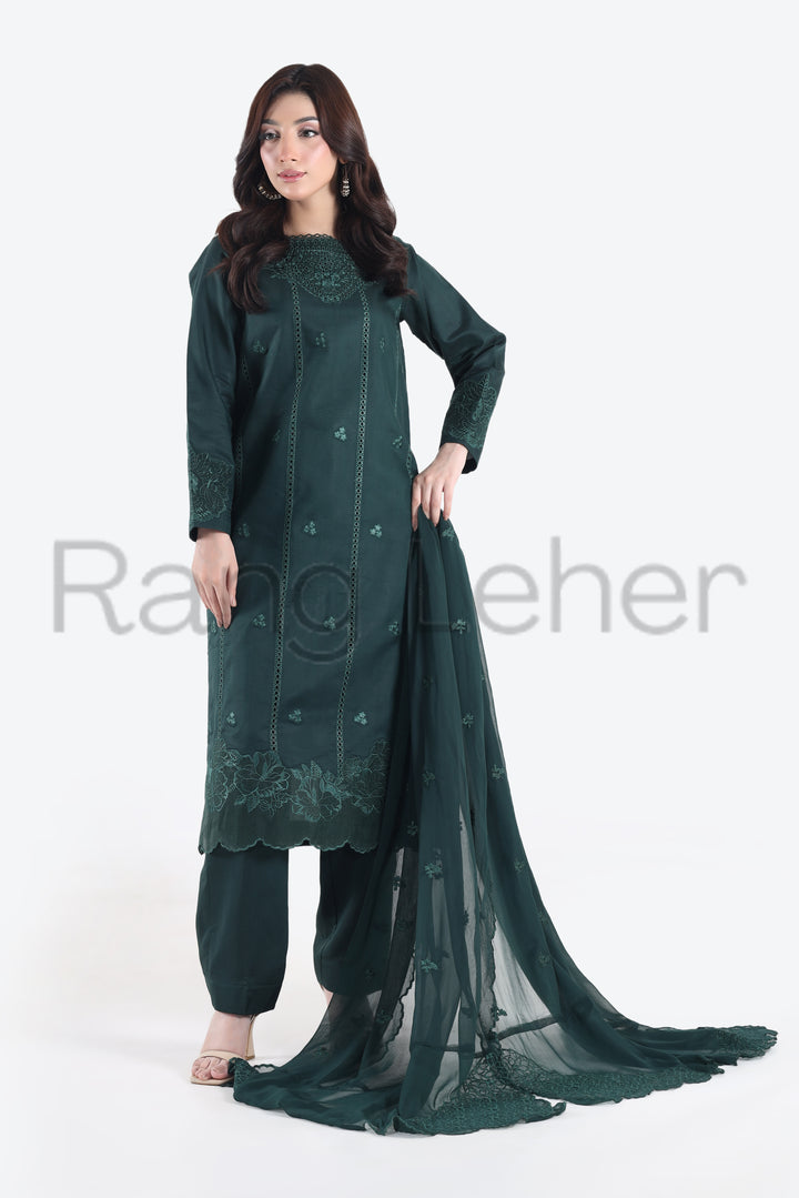 Green Emerald 3-Piece Stitched Suit
