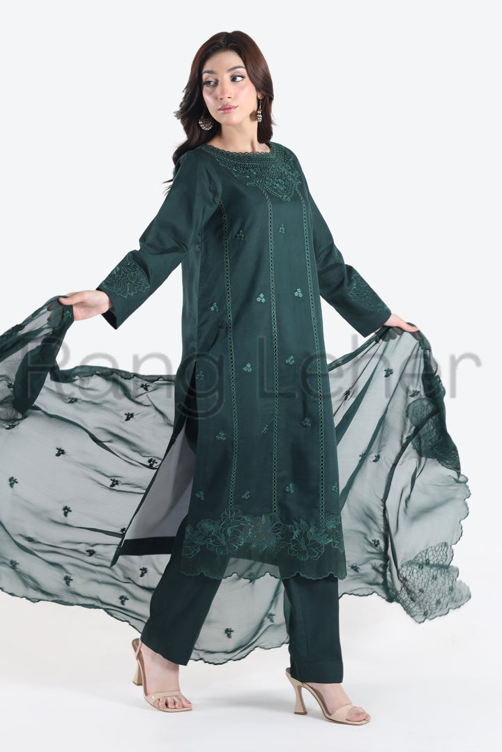 Green Emerald 3-Piece Stitched Suit