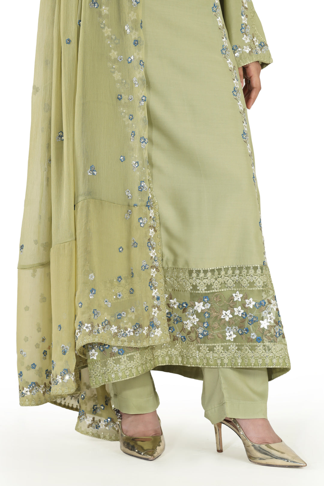 Mintique 3- Piece Stitched Suit  Viscose