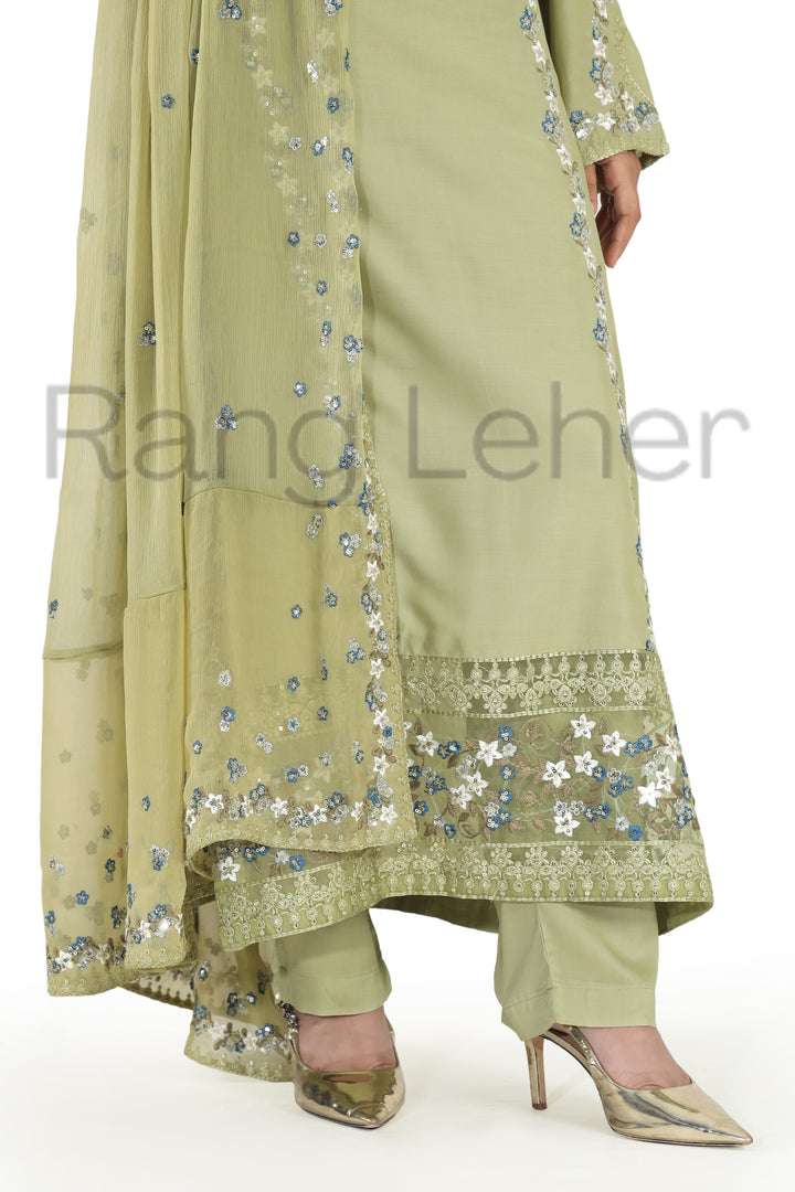 Mintique 3- Piece Stitched Suit  Viscose