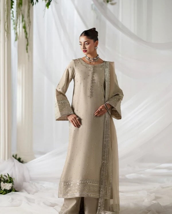 Moonlight Beige 3-Piece Stitched