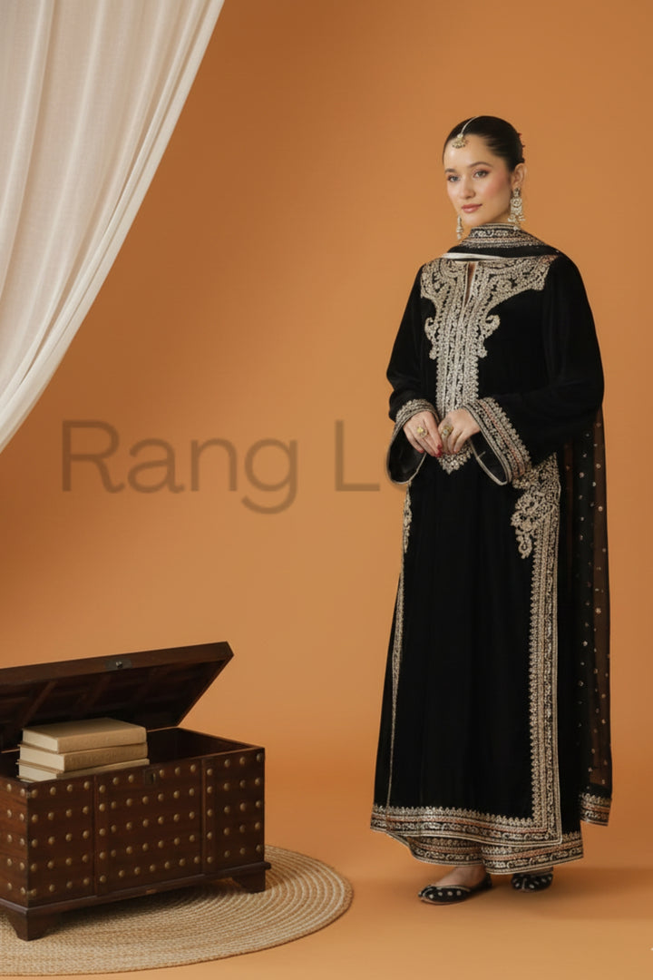 Mushq | 3 piece Embroidered Luxury Dress For Women