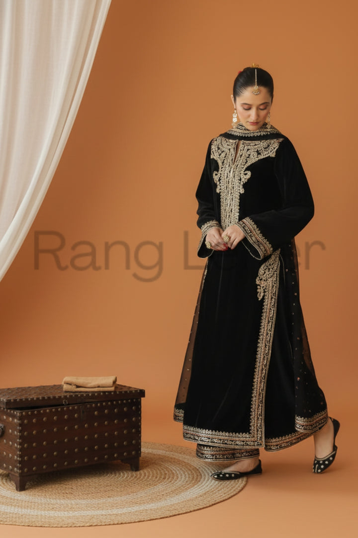 Mushq | 3 piece Embroidered Luxury Dress For Women