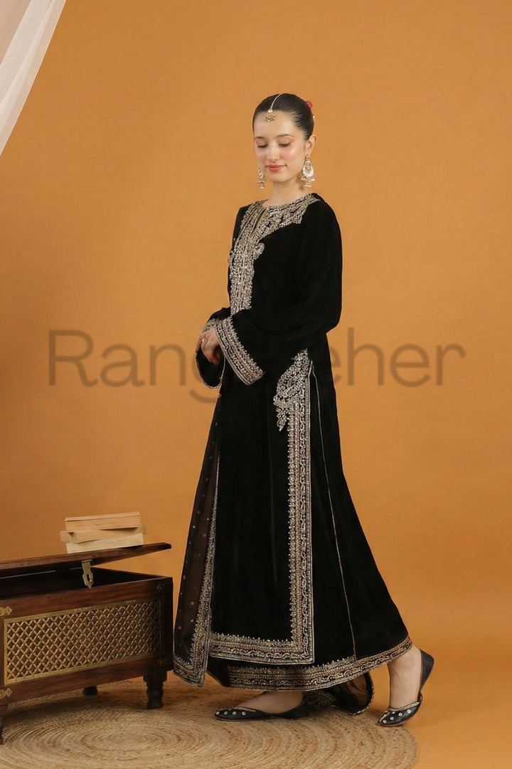 Mushq | 3 piece Embroidered Luxury Dress For Women