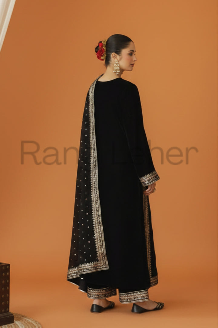 Mushq | 3 piece Embroidered Luxury Dress For Women