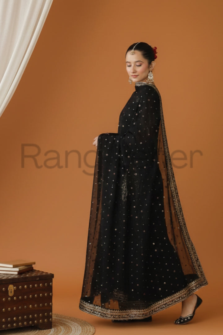 Mushq | 3 piece Embroidered Luxury Dress For Women