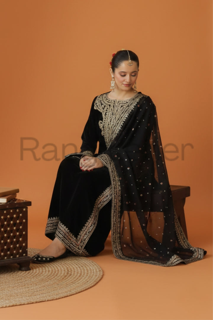 Mushq | 3 piece Embroidered Luxury Dress For Women