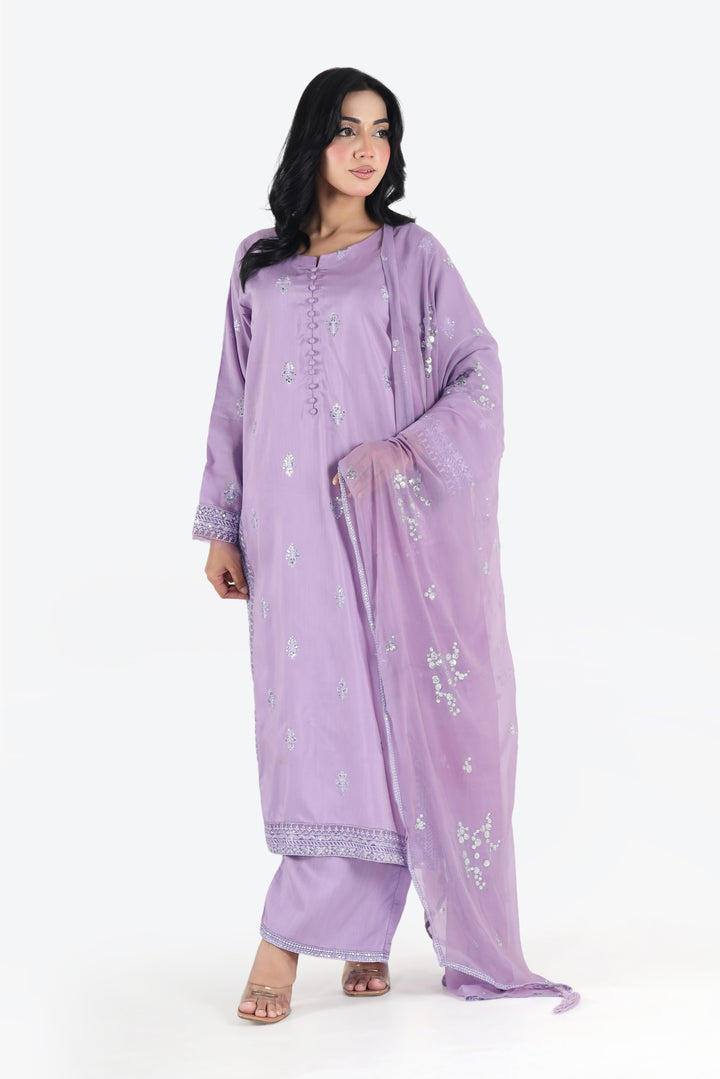 Noor e Eid Lilac Bloom 3-Piece Stitched
