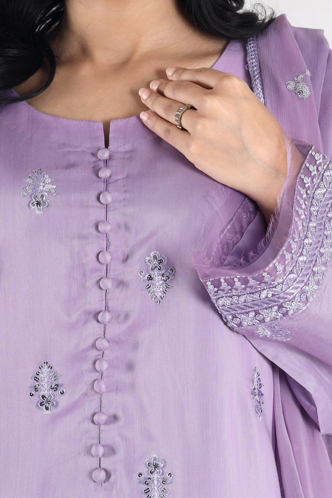 Noor e Eid Lilac Bloom 3-Piece Stitched