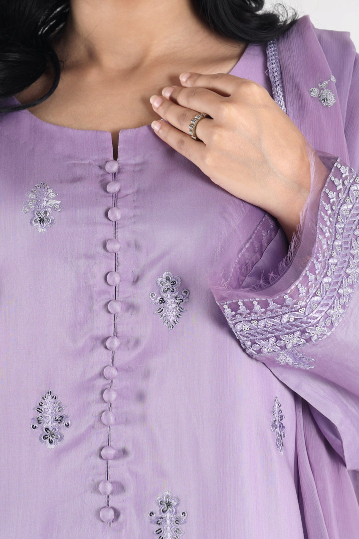 Noor e Eid Lilac Bloom 3-Piece Stitched