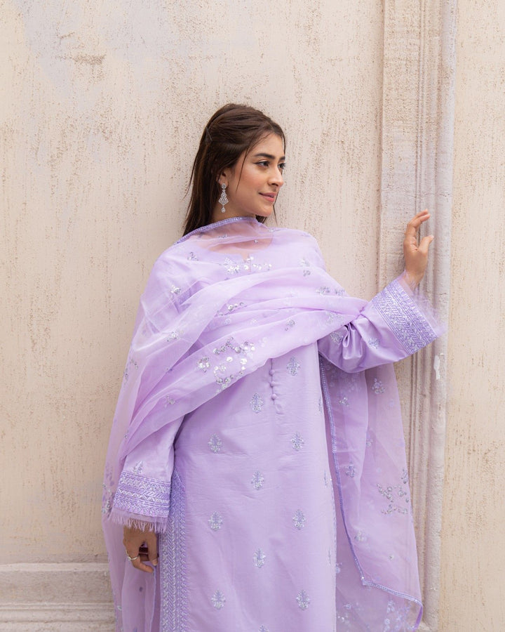 Noor e Eid Lilac Bloom 3-Piece Stitched