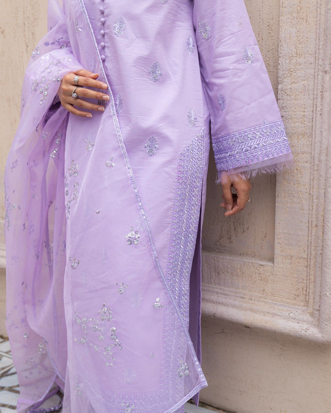 Noor e Eid Lilac Bloom 3-Piece Stitched