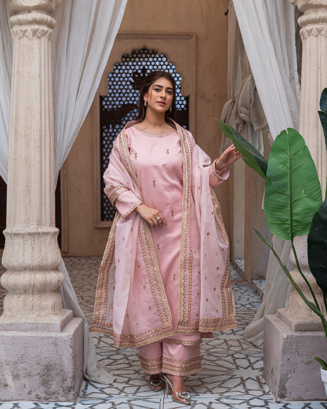 Royal Pink Majesty 3-Piece Stitched