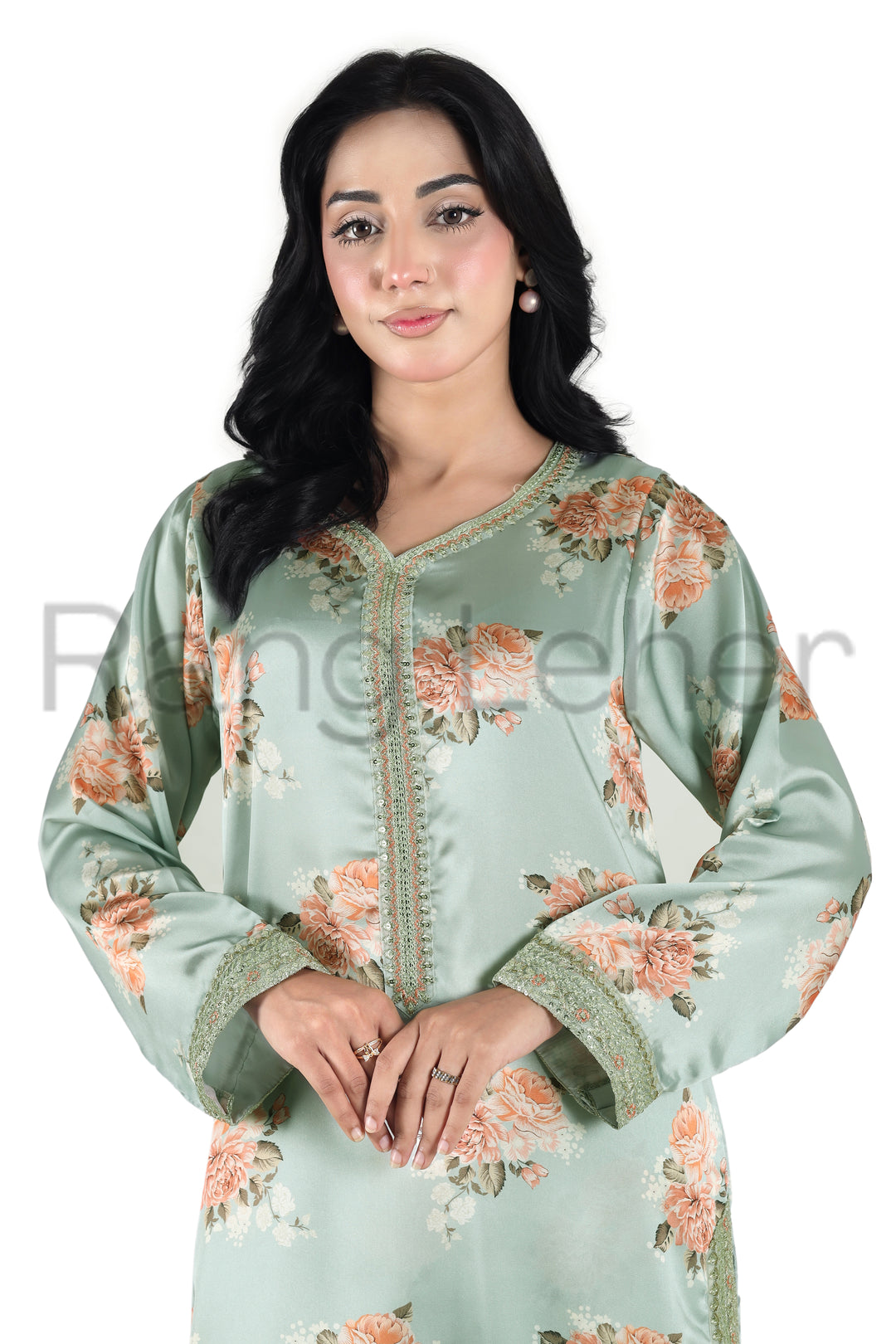 Sea Flora – 3-Piece Stitched Suit Rangleher