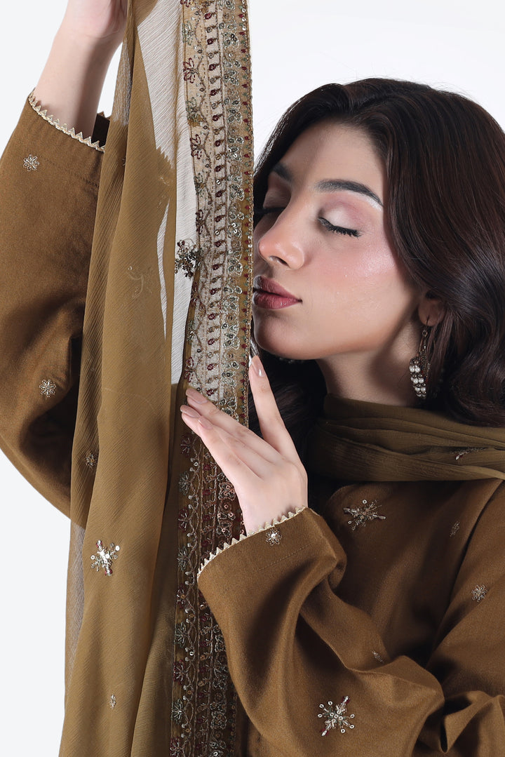 Shaam-e-Hareem 3-Piece Stitched Suit Dhanak