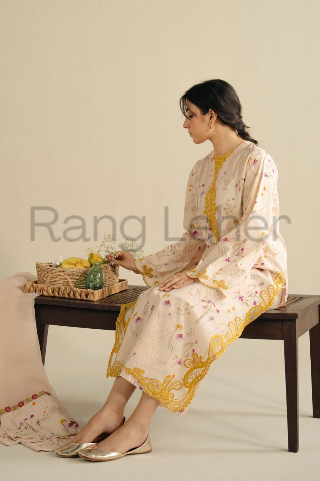 CORAL BLOSSOM 3-PIECE STITCHED SUIT