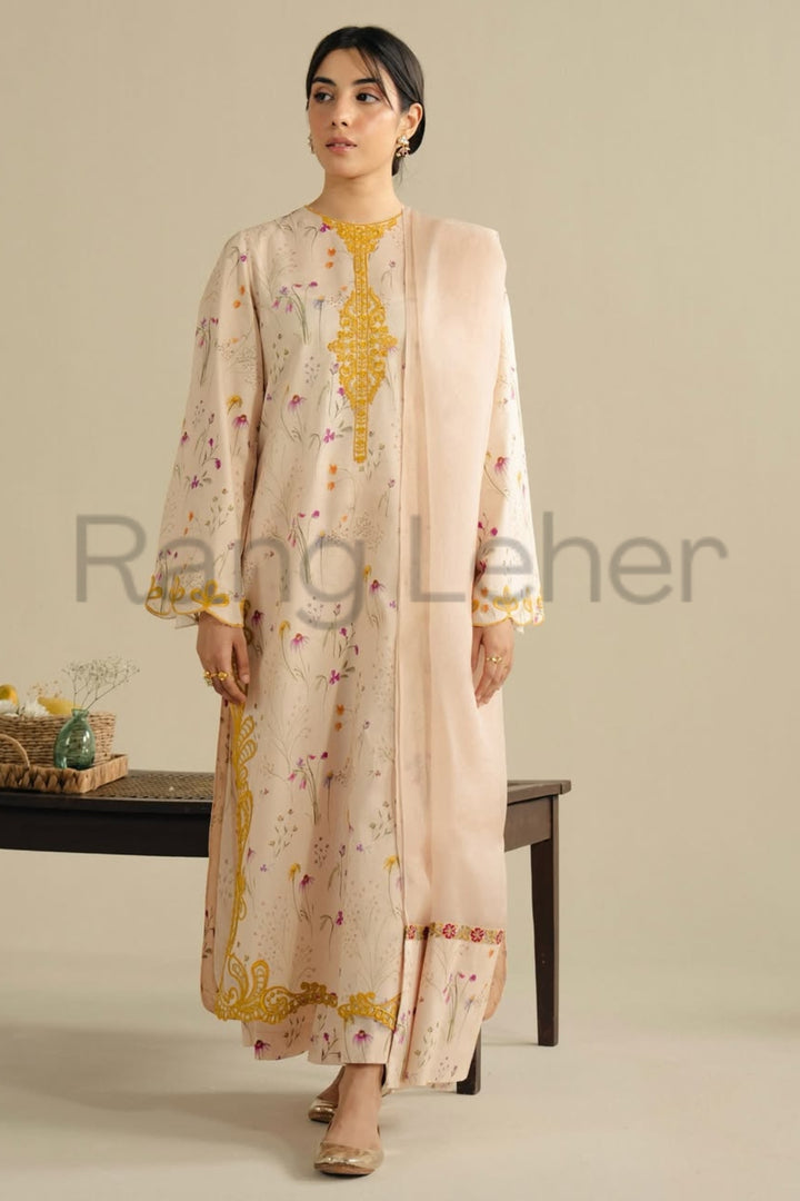 CORAL BLOSSOM 3-PIECE STITCHED SUIT